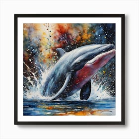 BB Borsa Dolphin Jumping Art Print