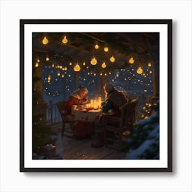 Christmas Dinner Art Print