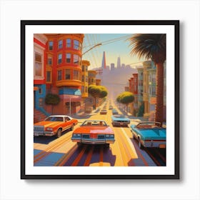 San Francisco Street Scene Art Print