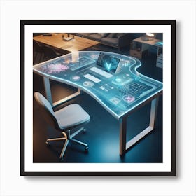 Futuristic Desk 7 Art Print