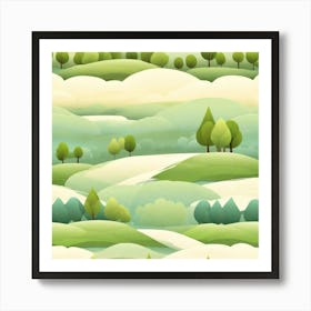 Landscape With Trees 7 Art Print