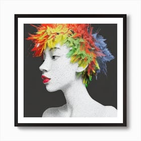 Rainbow Hair Art Print