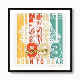 30th Birthday Gifts February 30 Years Old Vintage 1993 Mens 1 Art Print