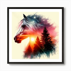 Creative Horse Beauty Illustration Nr 47 Art Print