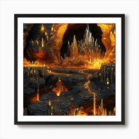 Caves Of Fire 1 Art Print