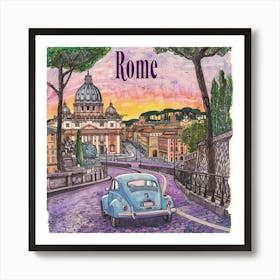 Rome PostCard Artwork 3 Art Print