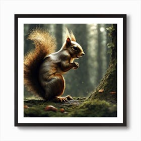 Squirrel In The Forest 78 Poster