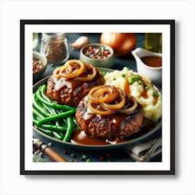 Burgers With Gravy Art Print