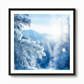 Crystal Snowfall Fresh Holiday Frost Icy Snowflake Texture Beautiful Light Season Hoar Fr (24) Art Print