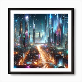 Futuristic City 3 Art Print