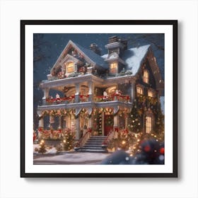 Christmas House 153 Art Print