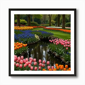 Tulip Garden Art Print