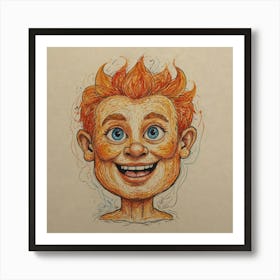 Boy With Red Hair 1 Art Print