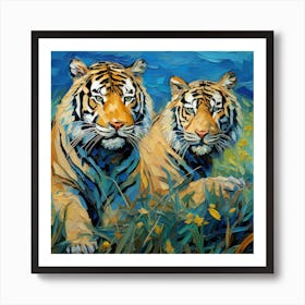 Tiger Couple Art Print