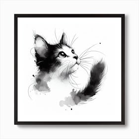 Cat Painting Art Print