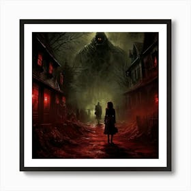 Vintage Horror Scenes Depicted Across A Chaotic Spectrum Chiaroscuro Lighting Dominates With Eerie (2) Art Print