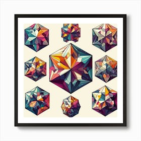 Geometric Polygons Art Print