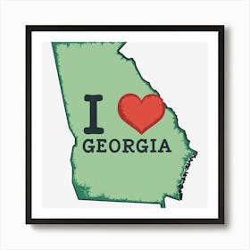 I Love Georgia Art Print