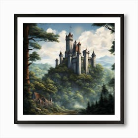 Castle In The Woods 1 Art Print