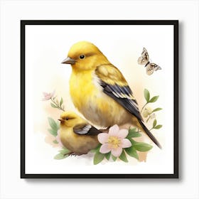 American Goldfinch Mother's Day 2 Art Print