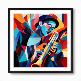 Saxophone Player 32 Art Print