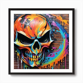 Colorful Skull Art Print