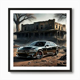 Hell Cat Black Charger Art Print