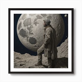 Moon man Art Print