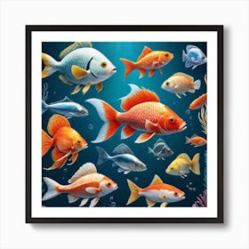 Fishes In The Sea Art Print