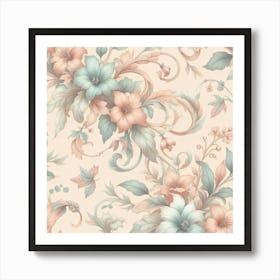 Floral Wallpaper 7 Art Print