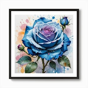 Blue Rose 7 Art Print