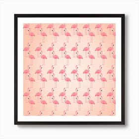 Pink Flamingos Art Print