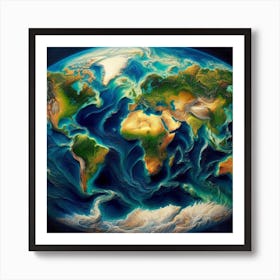 A world map 3 Art Print