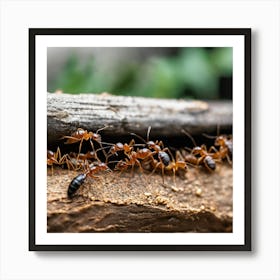 Ants On A Log 1 Art Print