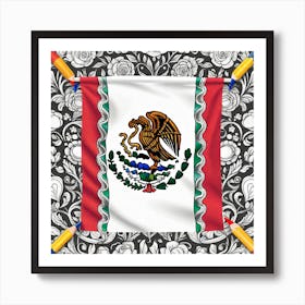 Mexican Coloring Flags (80) Art Print