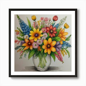 Flowers In A Vase Art Print