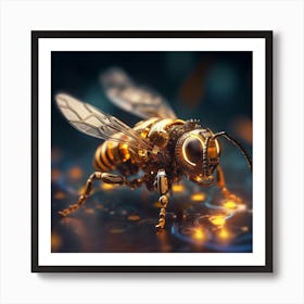 Robot Bee Art Print