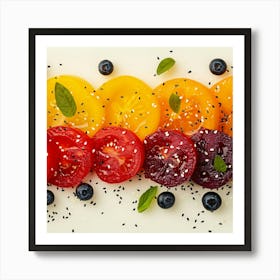 Colorful Fruits And Vegetables Art Print