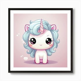 Kawaii Unicorn 30 Art Print