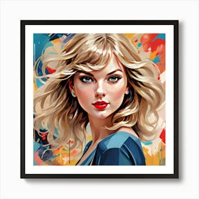 Taylor Swift Digital Painting Art Print