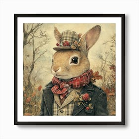 Rabbit In The Woods Art Art Print