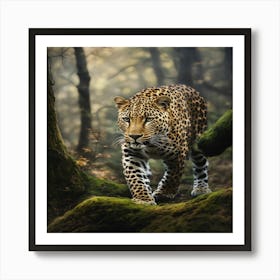 Leopard In The Forest Art Print