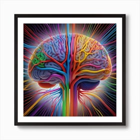 Colorful Brain 25 Art Print