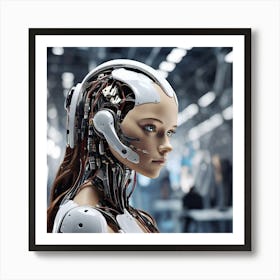 Robot Woman Art Print