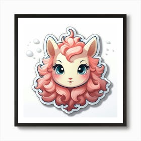 Llama Sticker Art Print