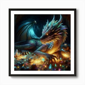 Dragon In The Cave paintings art print 2 Art Print