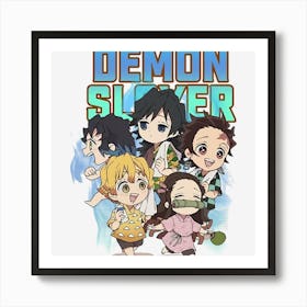 Bootleg Demon Slayer Art Print