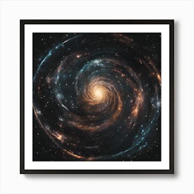 0 Cosmic Swirl Of Stars And Galaxies, Swirling In En Esrgan V1 X2plus Art Print