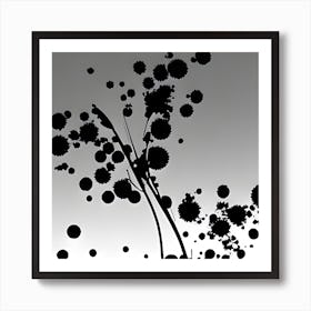 Abstract Black And White Painting Art Print