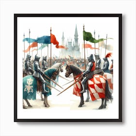 Tournament of knights 3 Art Print